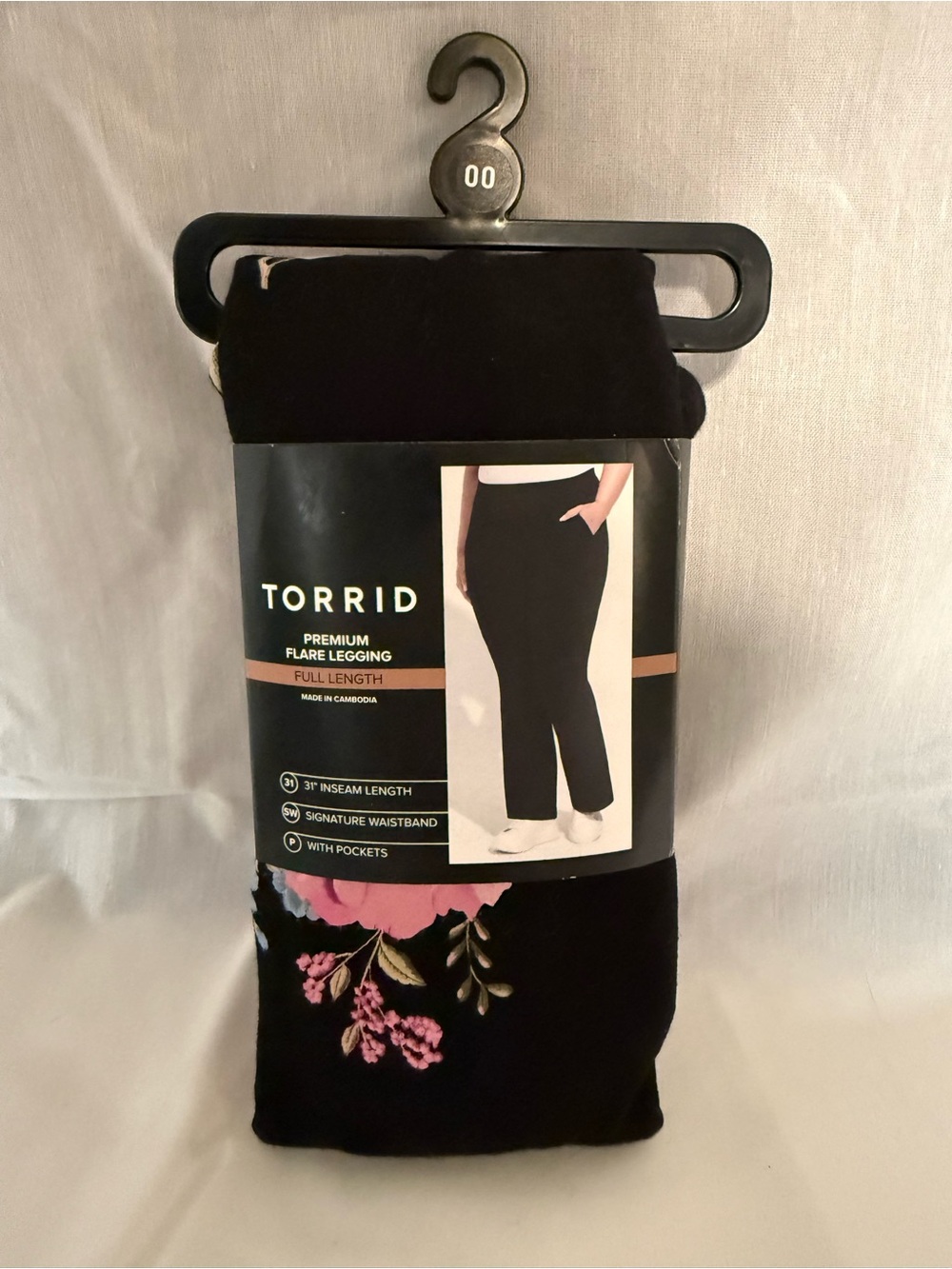torrid Black Floral Premium Flare Leggings